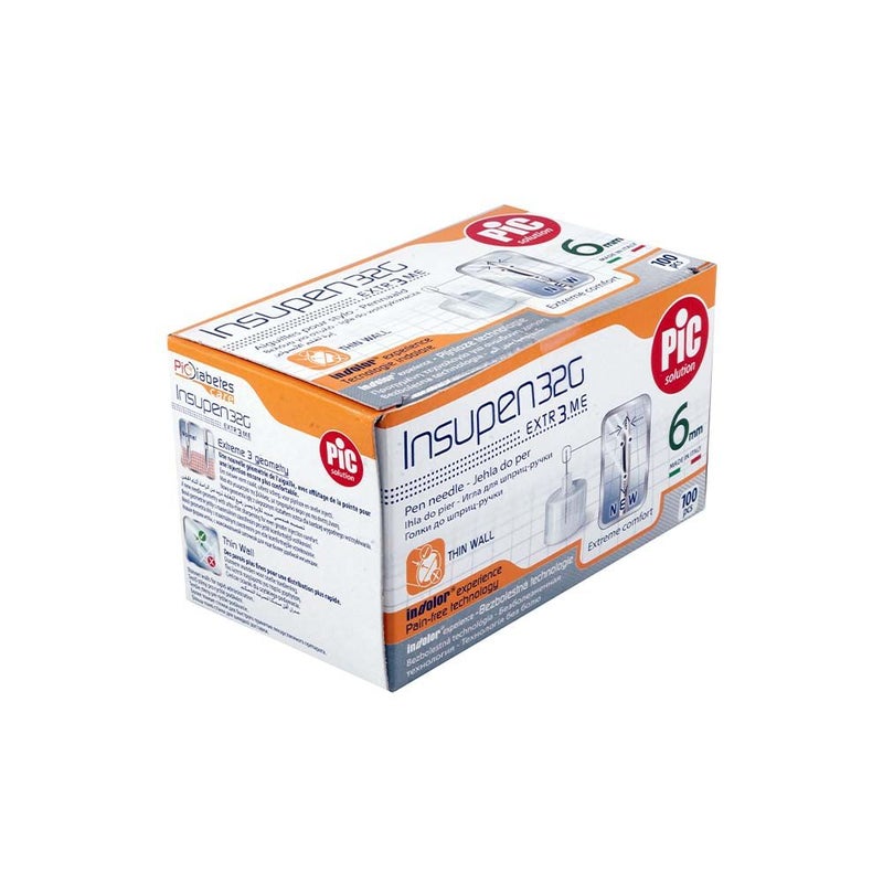 Pic Insupen Insulin Needles G32 6 mm 100's