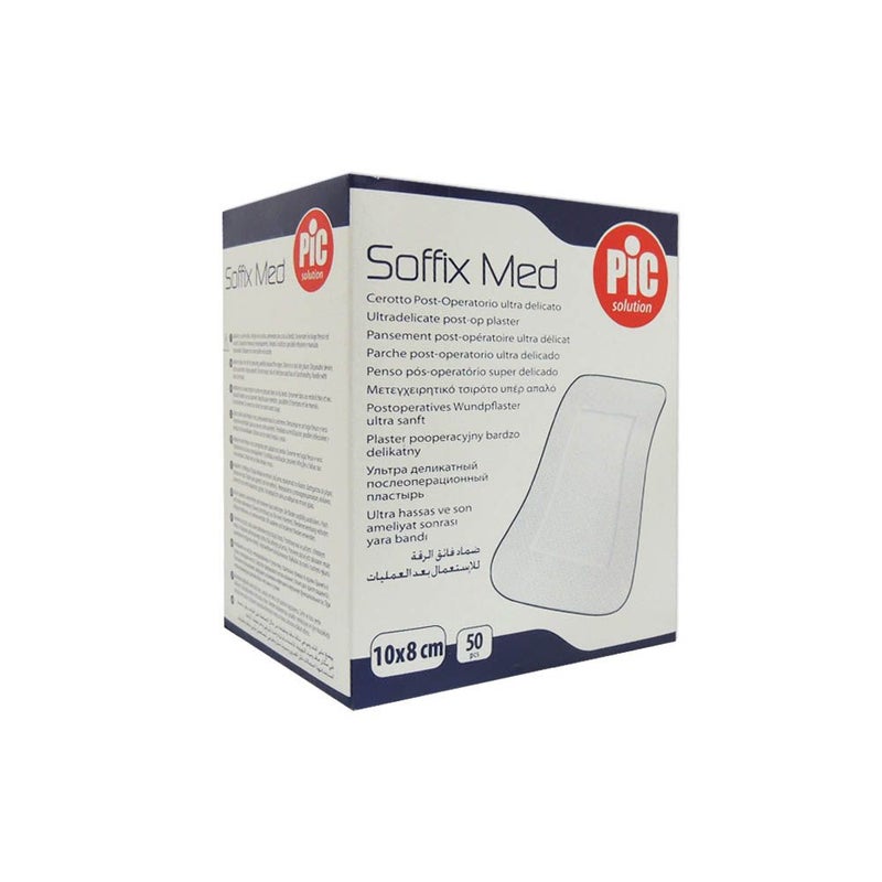Pic Soffix Med Ultradelicate Post-op Plaster 10 cm x 8 cm 50's