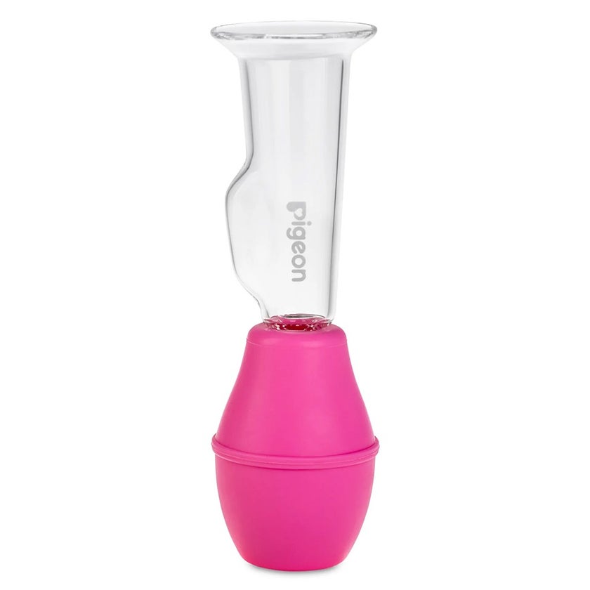 Pigeon Breast Care Pump With Glass Shield - Pink