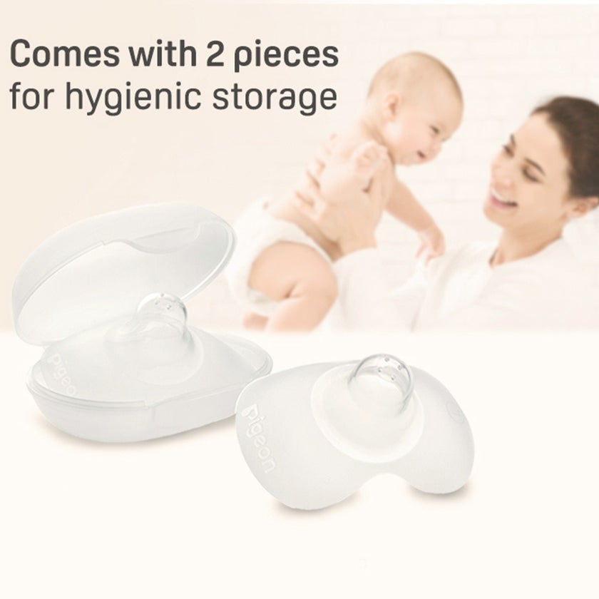 Pigeon Natural Feel Nipple Shield With Case, Size 2: 13 To 16mm, Pack of 2's