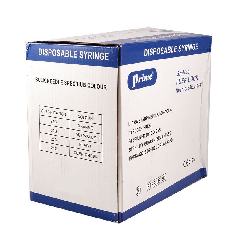 Prime Syringe 5ml, Pack of 100's