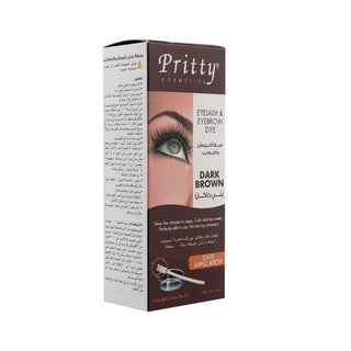 Pritty Eyelash & Eyebrow Dark Brown Dye Kit