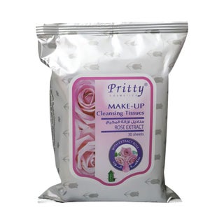 Pritty Make Up Cleansing Tissues Rose Extract 30's 3130053
