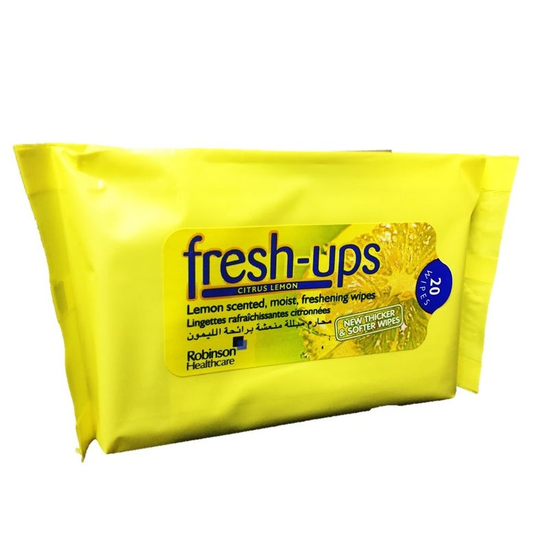 Robinson Fresh-Ups Citrus Lemon Wipes 20's