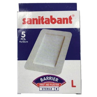 Sanitabant Barrier First Aid Plaster 9 x 10 cm Large 5's