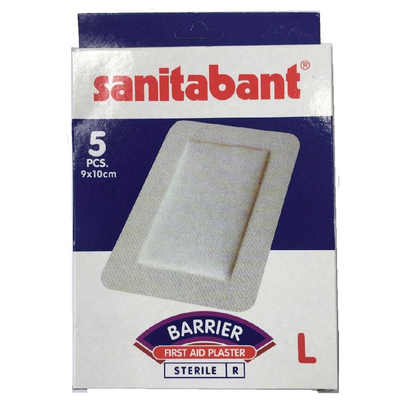 Sanitabant Barrier First Aid Plaster 9 x 10 cm Large 5's