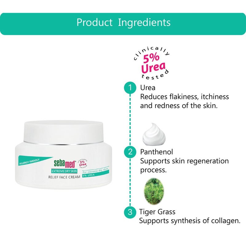Sebamed 5% Urea Relief Face Cream 50 mL