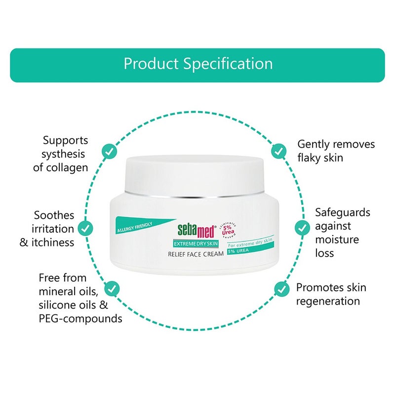 Sebamed 5% Urea Relief Face Cream 50 mL