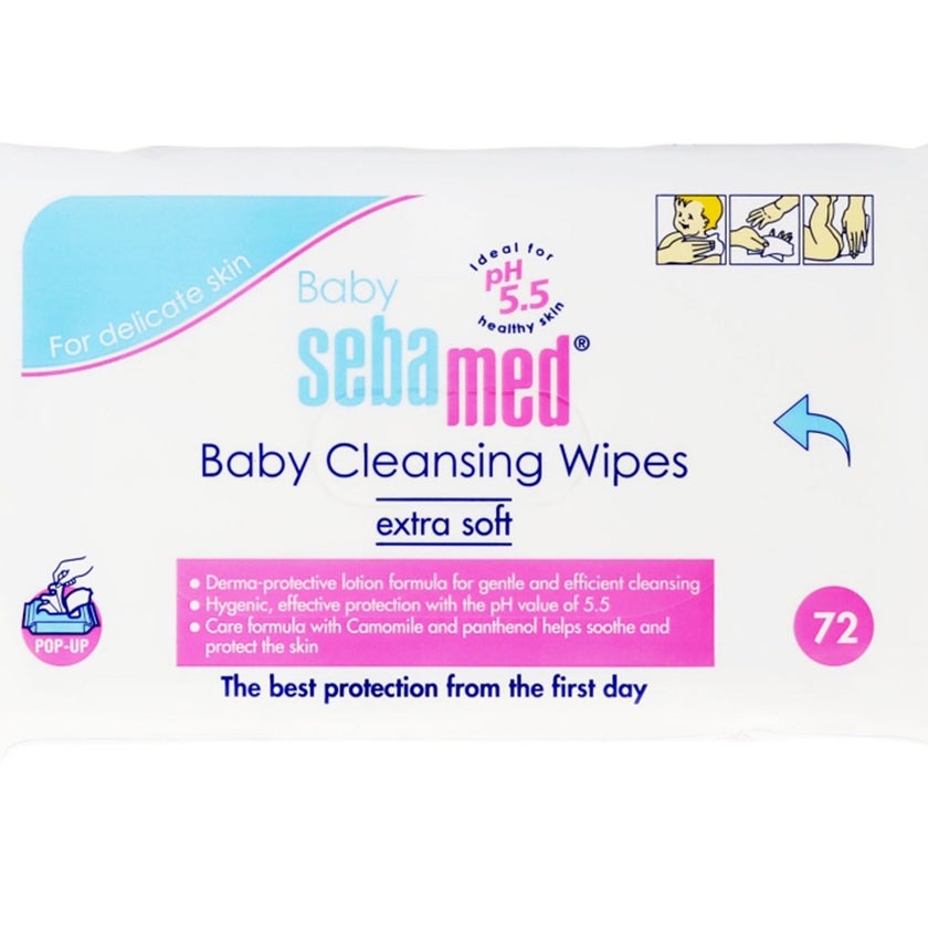 Sebamed Baby Cleansing Wipes, Pack of 72's