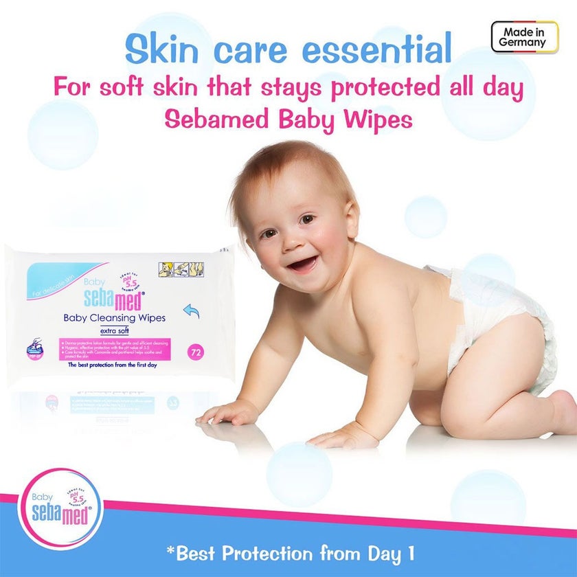 Sebamed Baby Cleansing Wipes, Pack of 72's