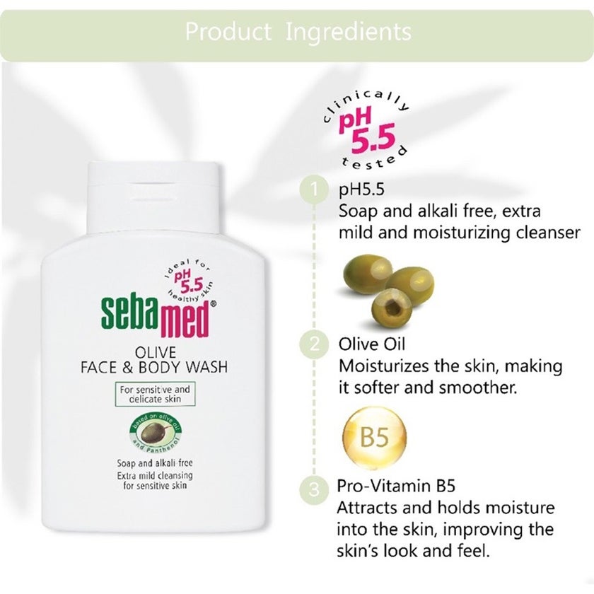 Sebamed Olive Face & Body Wash 200ml