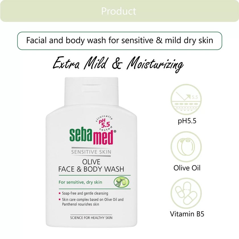 Sebamed Olive Face & Body Wash 200ml