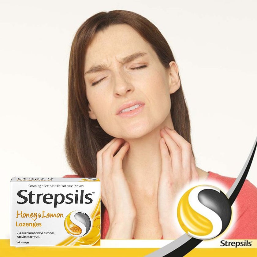 Strepsils Honey & Lemon Lozenges, Pack of 24's