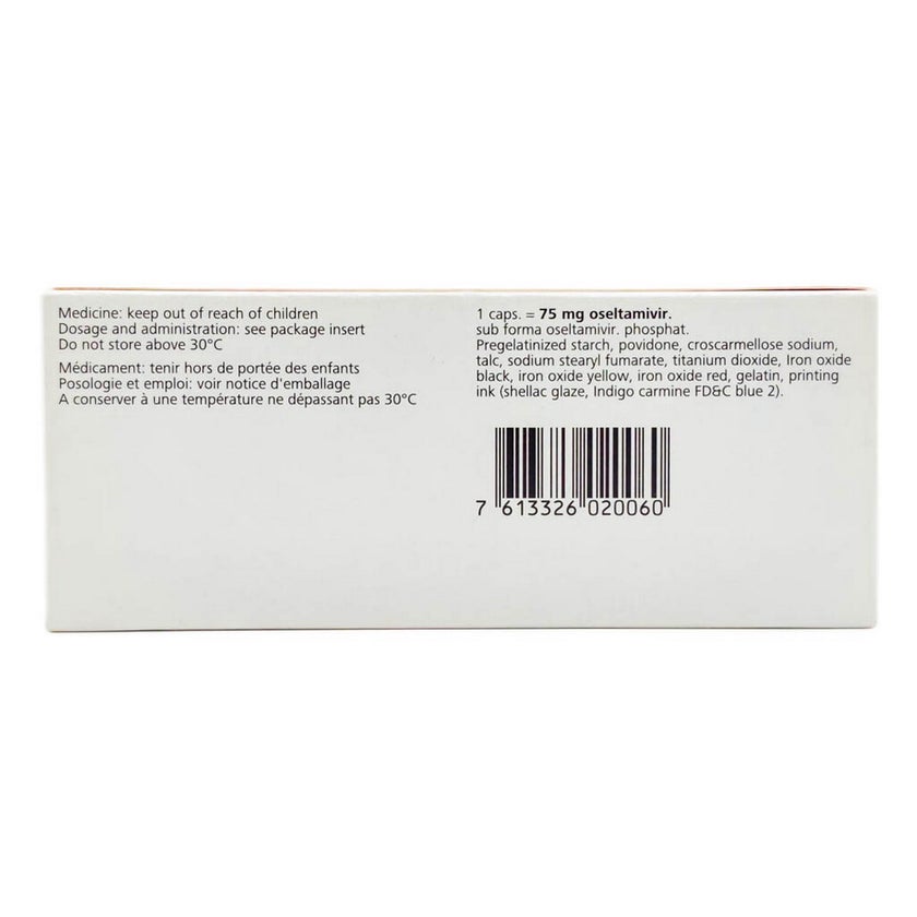 Tamiflu 75mg Hard Capsules, Pack of 10’s