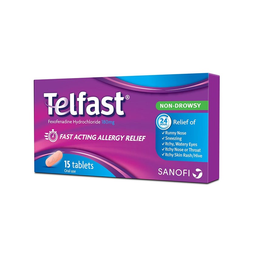 Telfast 180mg Tablets, Pack of 15's