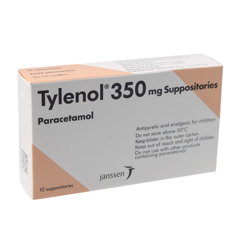 Tylenol 350 mg Suppositories 10's