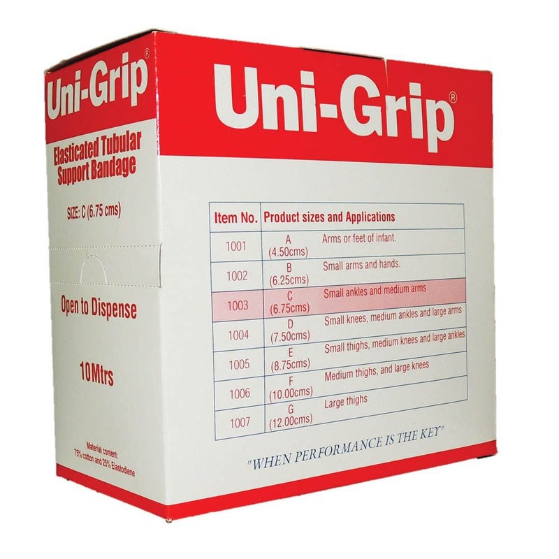 Uni-Grip Elasticated Tubular Support Bandage Size C 10 m