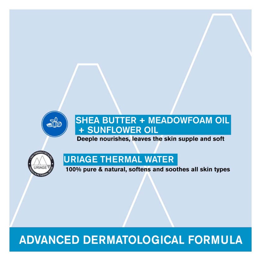 Uriage Eau Thermale Cleansing Cream For Face, Body & Hair 200ml