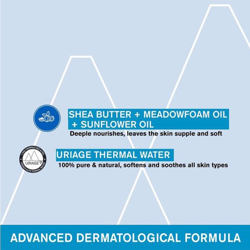 Uriage Eau Thermale Cleansing Cream For Face, Body & Hair 200ml