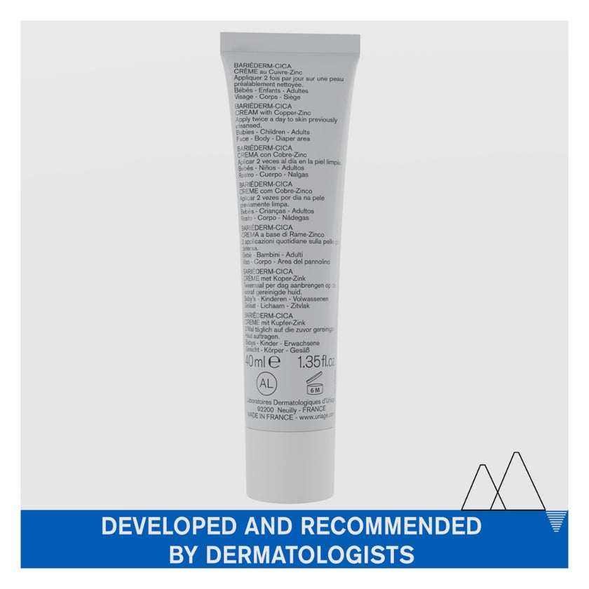 Uriage Bariederm-CICA Repairing Cream With Copper & Zinc 40ml