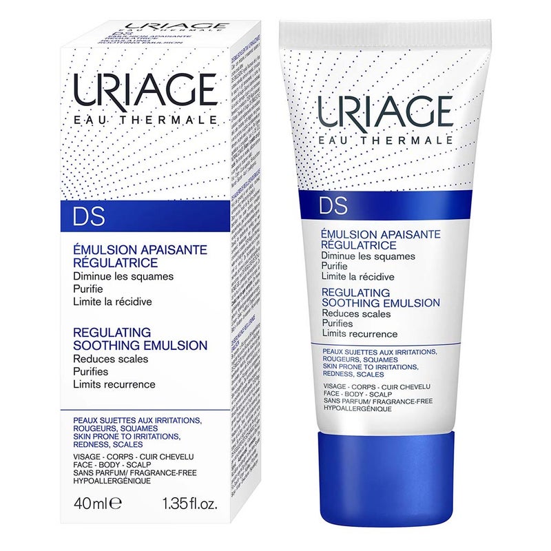 Uriage DS Regulating Soothing Emulsion For Sensitive Redness Prone Face, Body And Scalp 40ml
