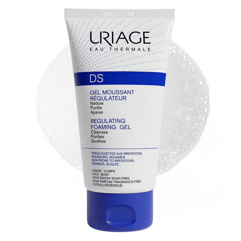Uriage DS Regulating Foaming Gel For Cleansing Sensitive Redness Prone Face And Body 150ml