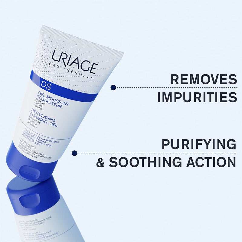 Uriage DS Regulating Foaming Gel For Cleansing Sensitive Redness Prone Face And Body 150ml