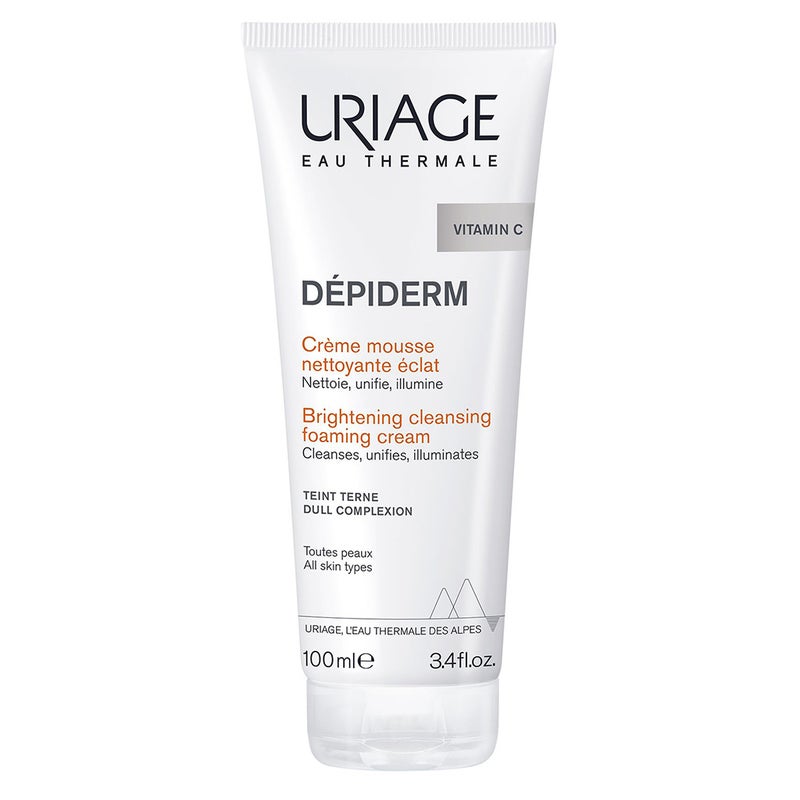 Uriage Depiderm With Vitamin C Brightening & Cleansing Foaming Cream For Dull Complexion 100ml