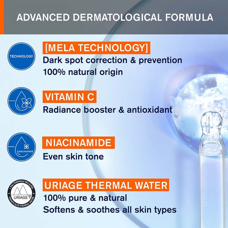 Uriage Depiderm With Vitamin C Brightening & Cleansing Foaming Cream For Dull Complexion 100ml