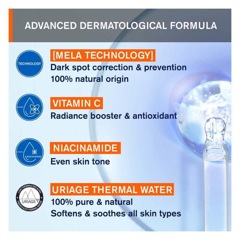 Uriage Depiderm With Vitamin C Brightening & Cleansing Foaming Cream For Dull Complexion 100ml