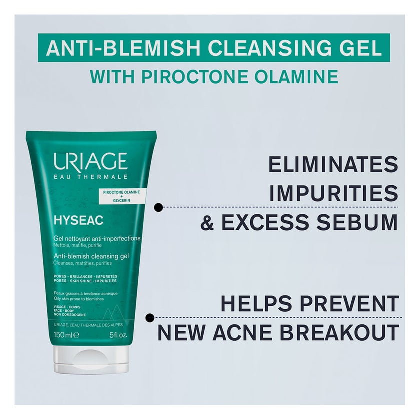 Uriage Hyseac Light Foaming Cleansing Gel For Combination To Oily Skin With Blemishes 150ml