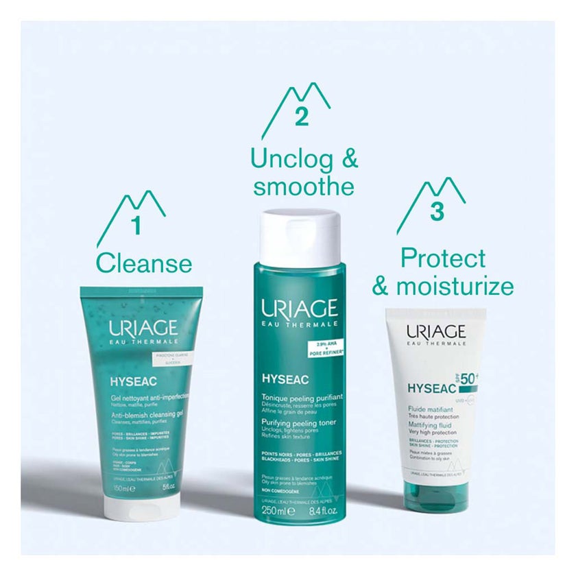 Uriage Hyseac SPF50+ Moisturising & Mattifying Sunscreen Fluid For Combination To Oily Skin 50ml