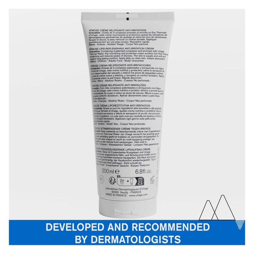 Uriage Xemose Lipid-Replenishing Anti-Irritation Cream For Very Dry Skin Prone To Atopy 200ml