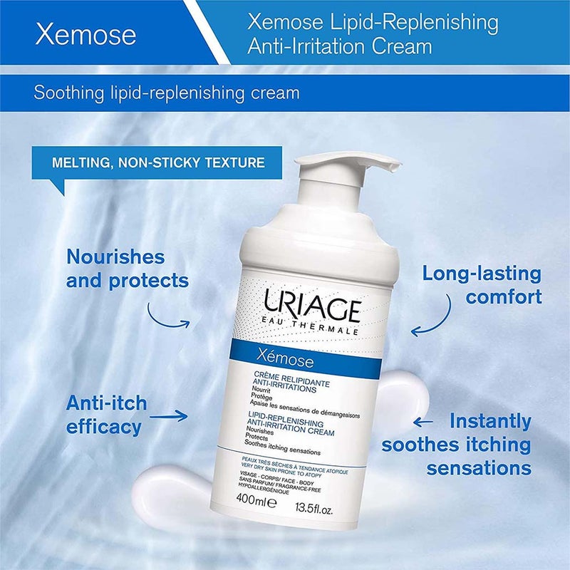 Uriage Xemose Lipid-Replenishing Anti-Irritation Cream For Very Dry Skin Prone To Atopy 400ml
