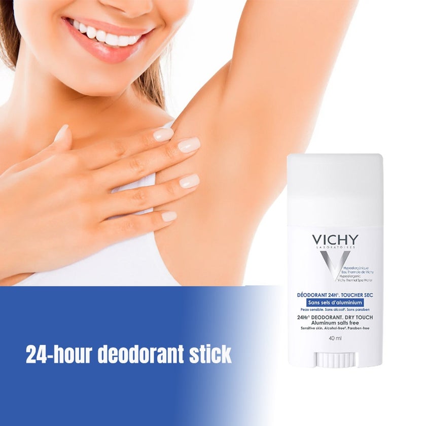 Vichy 24 Hour Mineral Aluminium Free Deodorant Stick 40ml