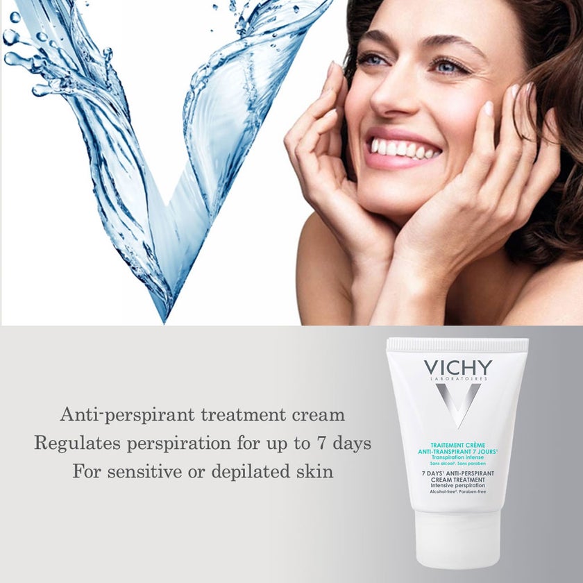 Vichy 7 Days Anti Perspirant Deodorant Cream For Men & Women 30ml