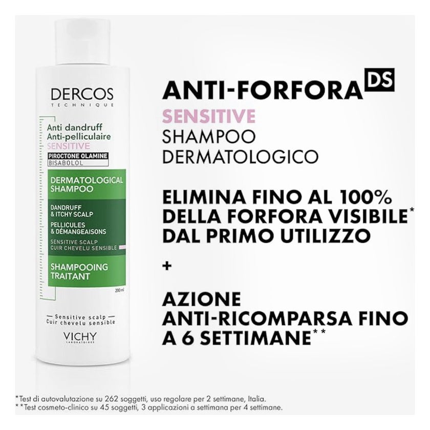 Vichy Dercos Anti Dandruff Shampoo For Sensitive Scalp 200ml