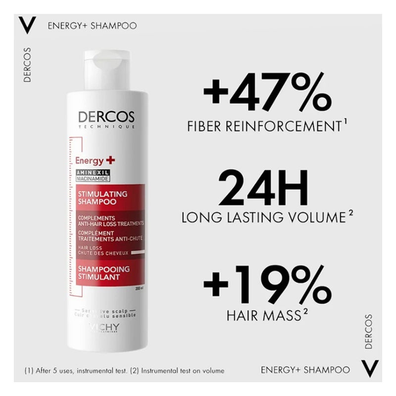 Vichy Dercos Energy+ Stimulating Anti Hair Fall Shampoo With Aminexil 200ml