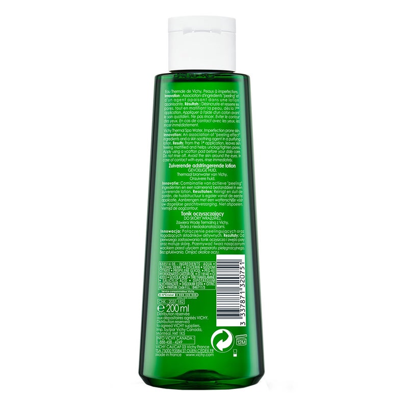 Vichy Normaderm Pore Tightening Purifying Lotion for Oily Skin With Salicylic & Glycolic acid 200ml