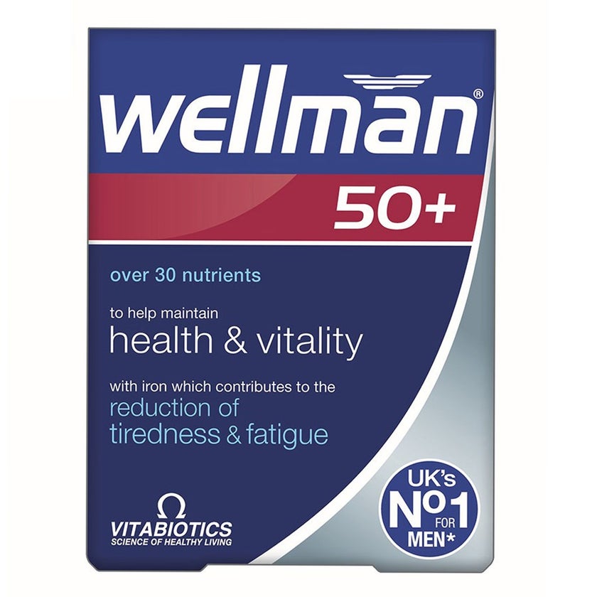 Vitabiotics Wellman 50+ Multivitamin Tablets For Men, Pack of 30's
