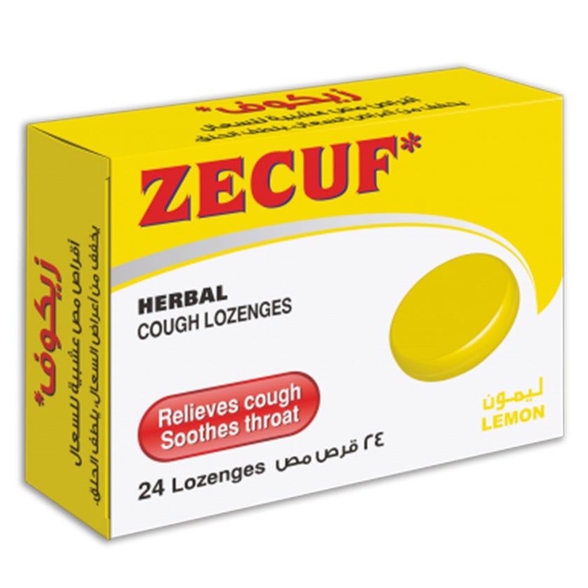 Zecuf Herbal Cough Lemon Lozenges, Pack of 24's