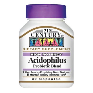 21st Century Acidophilus Probiotic Blend Capsules For Healthy Intestinal Flora, Pack of 30's
