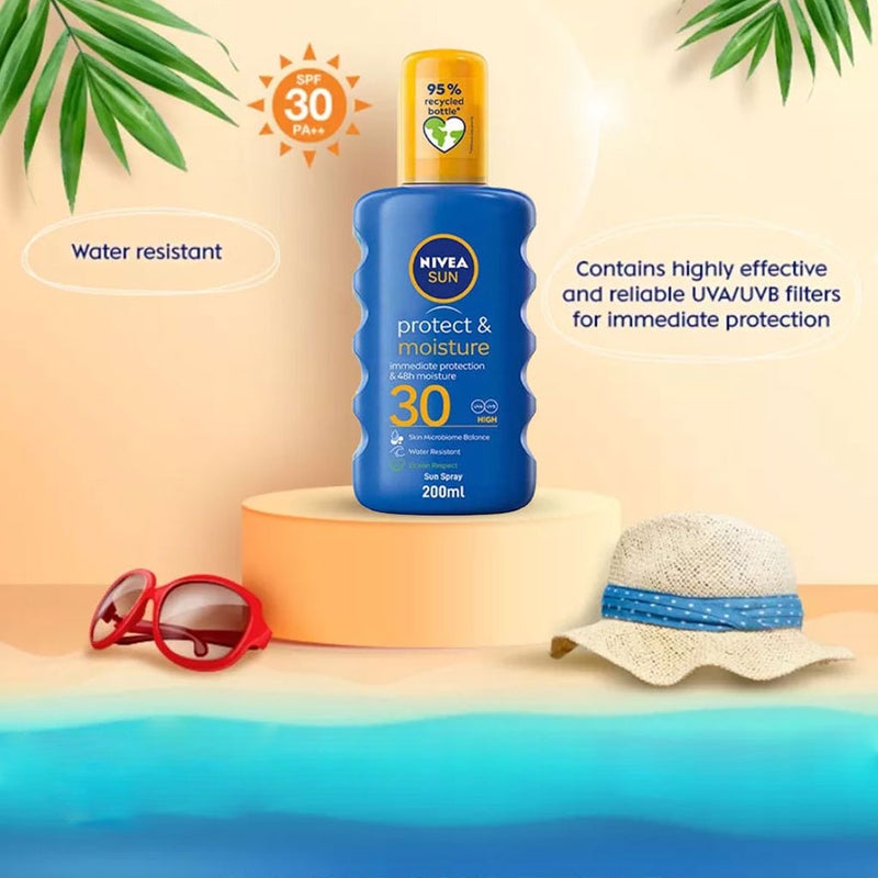 Nivea Sun Protect & Moisture SPF30 Moisturizing Sun Spray 200 mL