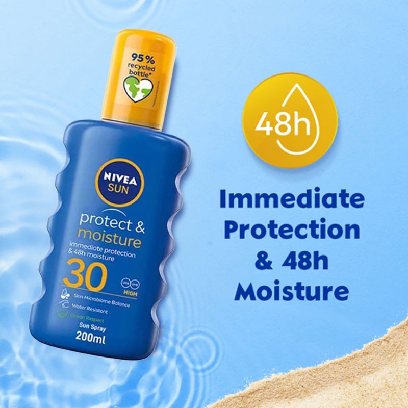 Nivea Sun Protect & Moisture SPF30 Moisturizing Sun Spray 200 mL