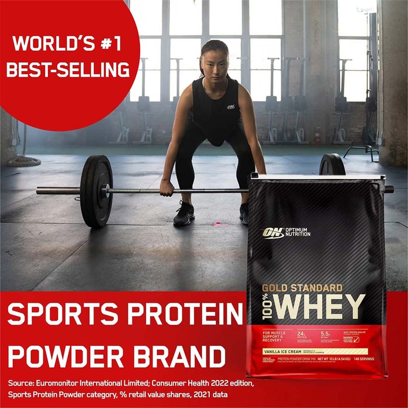 Optimum Nutrition Gold Standard 100% Whey Vanilla Ice Cream 10lb