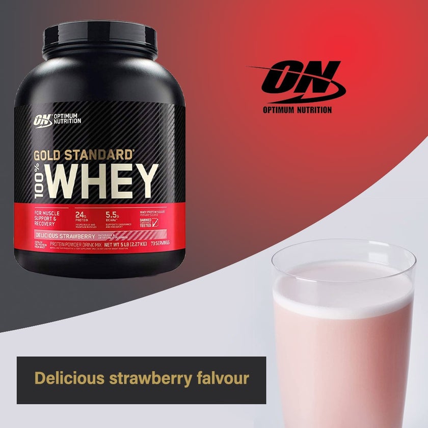 Optimum Nutrition Gold Standard 100% Whey Delicious Strawberry 5lb