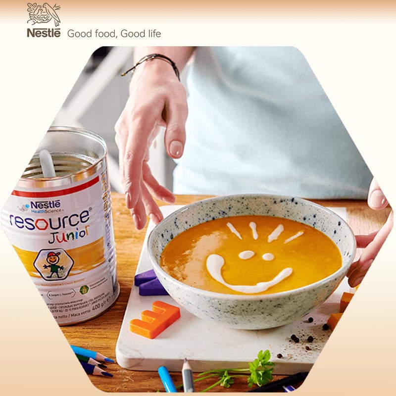 Nestle Resource Junior  Growing Up Children's Milk Formula For 1 To 10 Years Vanilla Flavour 400g