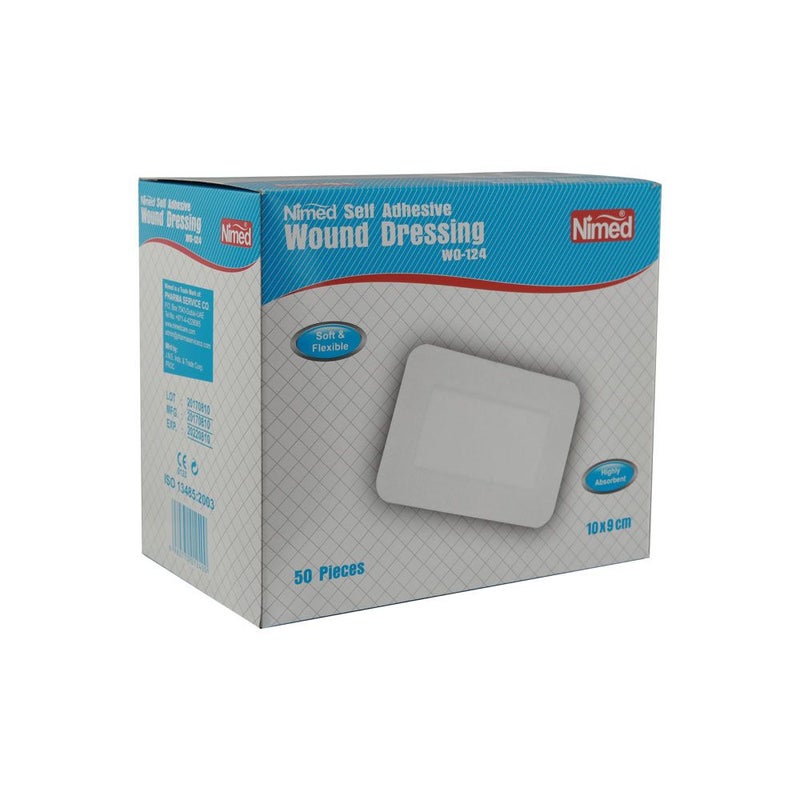 Nimed Self Adhesive Wound Dressing 10 cm x 9 cm 50's