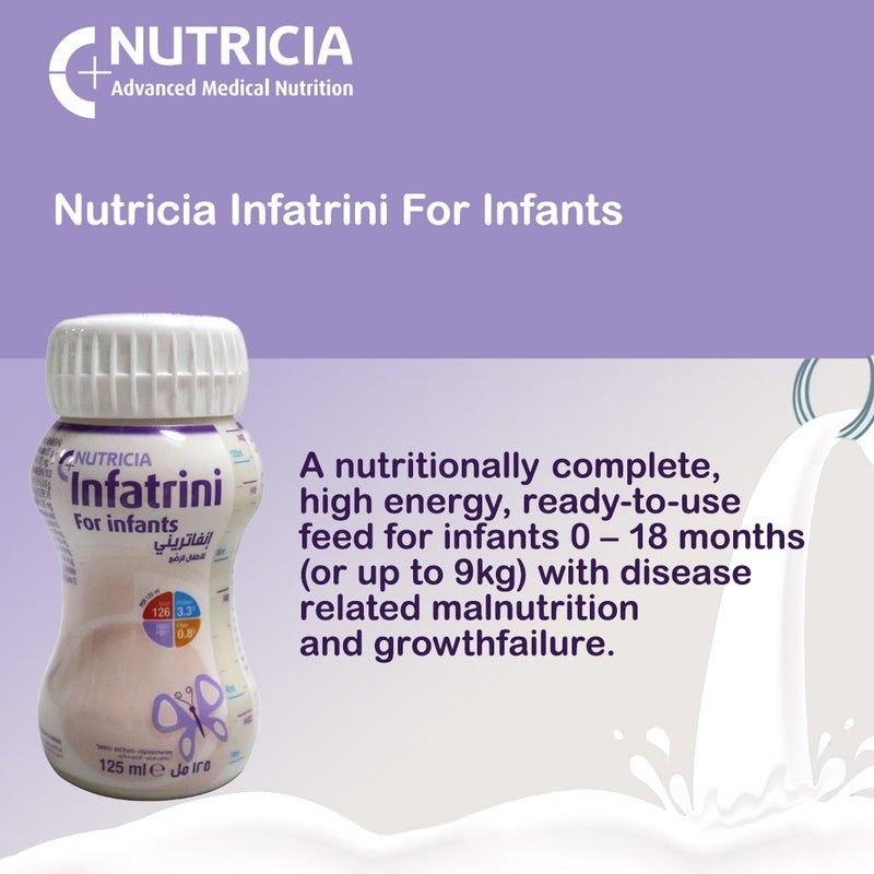 Nutricia Infatrini Ready To Feed Infants Milk Formula For 0 To 18 Months 125ml