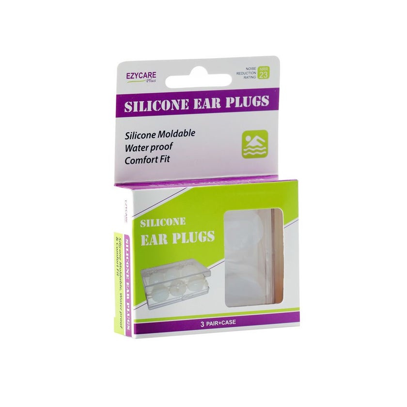 Ezycare Plus Silicone Ear Plugs 3 Pairs 10103